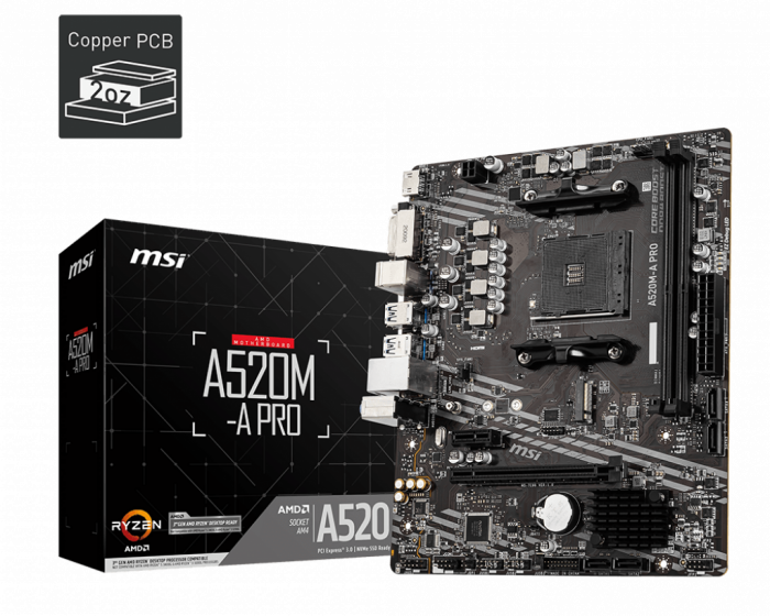 MB AMD MSI AM4 A520M-A PRO [3]