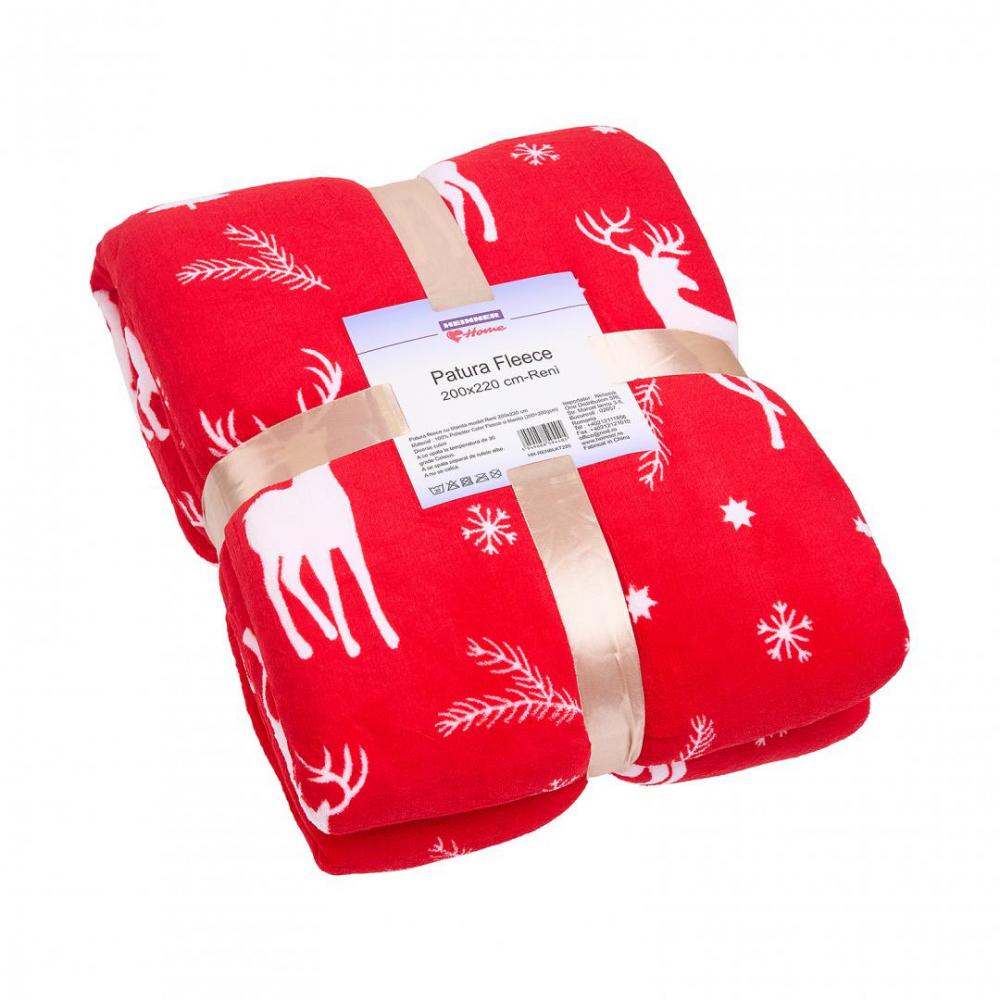 PATURA FLEECE 200X220 CM-RENI, ROSIE [1]