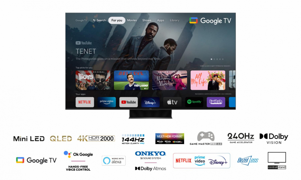 QLED TV 4K 75''(190cm) 144Hz TCL 75C845 [2]