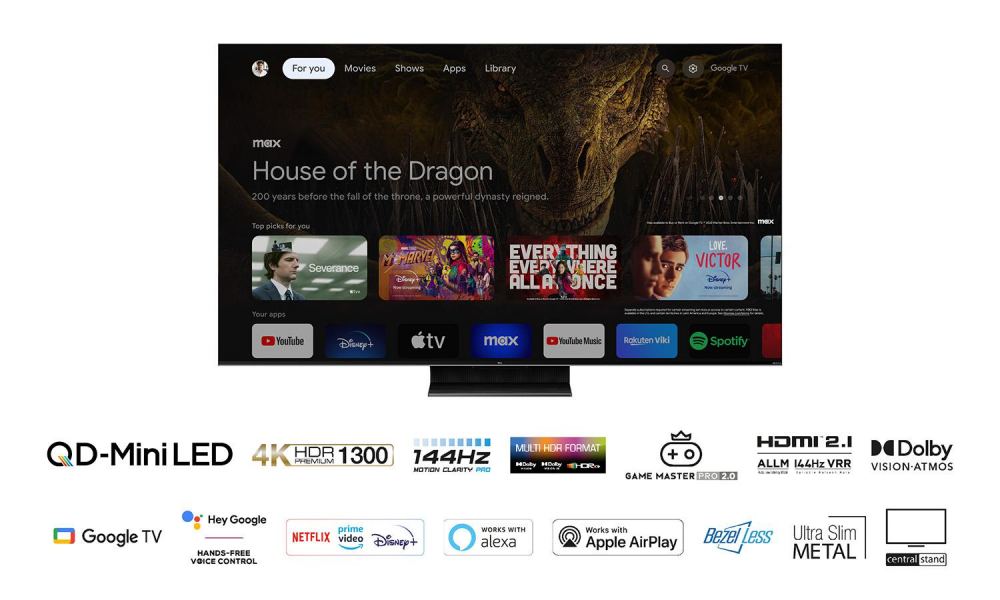 QLED TV 4K 85''(216cm) 240Hz TCL 85C805 [16]