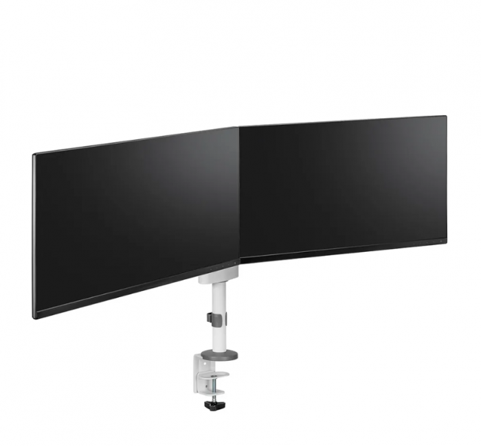 Suport dublu mon. birou NM 17"-27" alb [3]