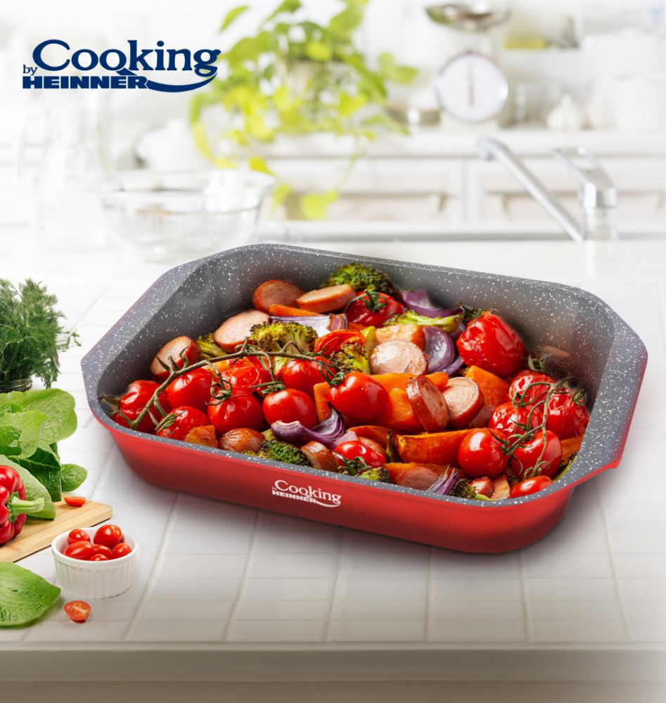 TAVA INALTA ALUMINIU 39.5x26CM, RED LINE [5]