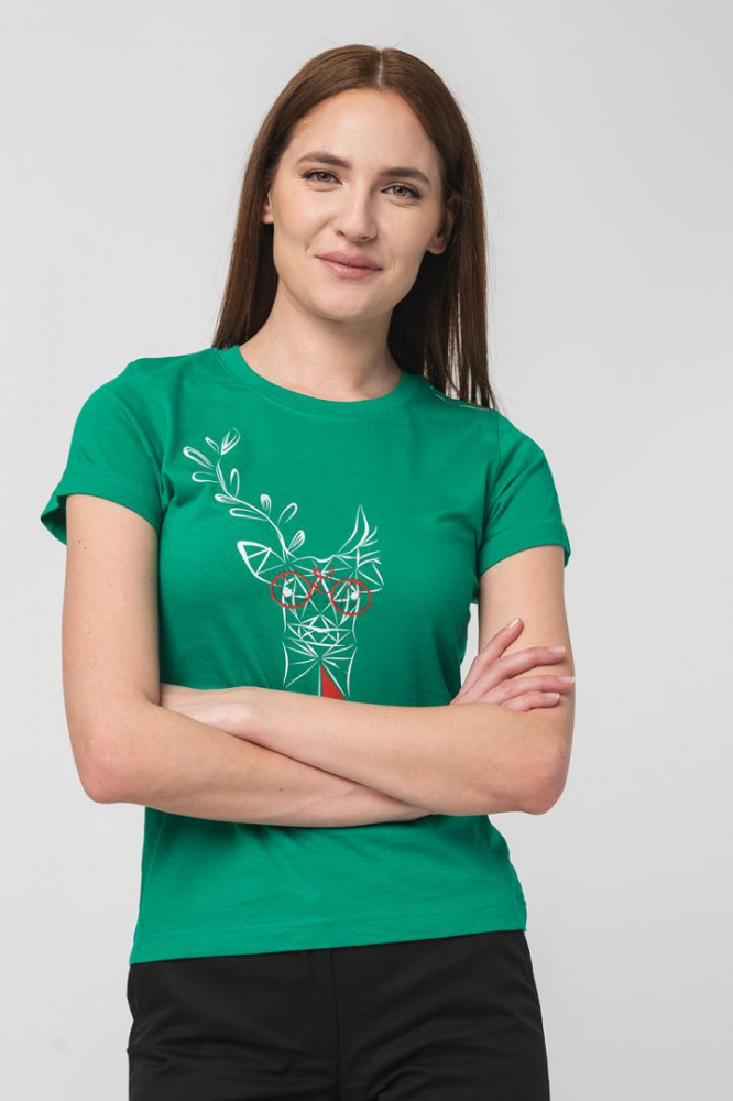 TRICOU CERB FAMILIE FEMEI K GREEN-XS [5]