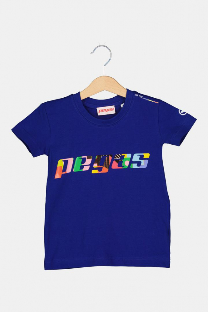TRICOU LOGO MULTICOLOR COPII ROYAL BLU [1]