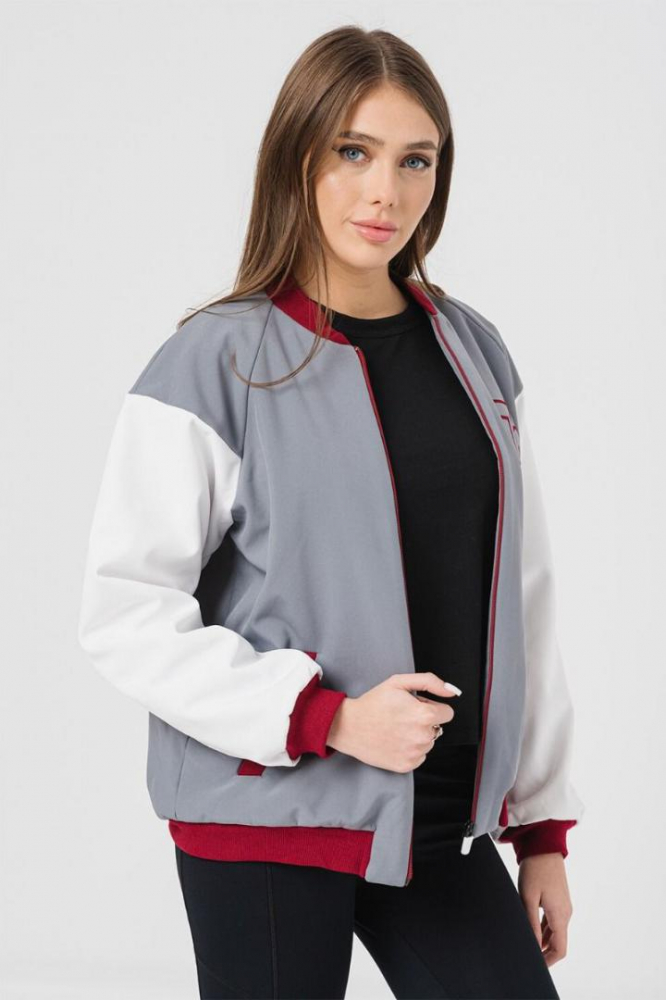 W JACHETA BOMBER GRI GRENA XS [2]
