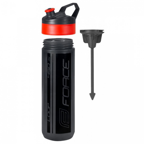Produse - BIDON FORCE LOOP 0.45L TRANSPARENT/ROSU