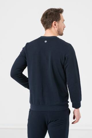 BLUZA COTON CASUAL BARBATI NAVY-M [2]