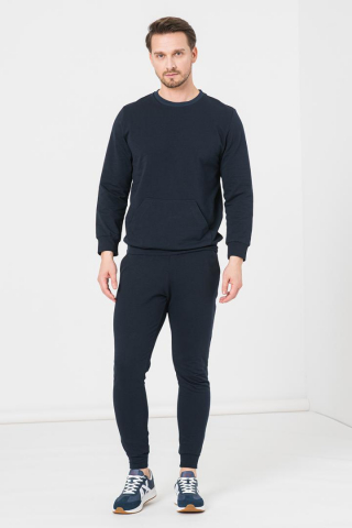BLUZA COTON CASUAL BARBATI NAVY-M [1]