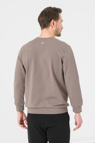 BLUZA COTON CASUAL BARBATI TAUPE-M [2]