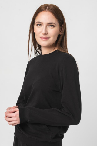 Produse - BLUZA COTON CASUAL FEMEI BLACK-L