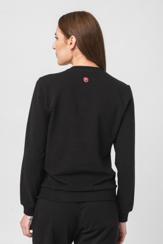 BLUZA COTON CASUAL FEMEI BLACK-M [2]