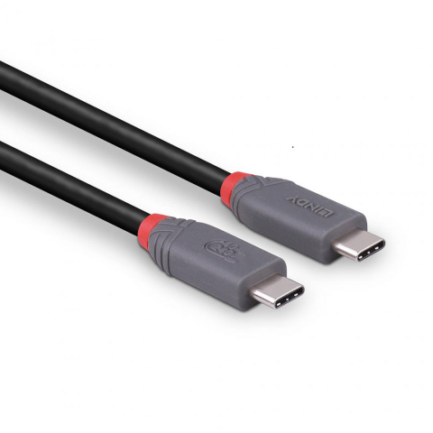 Cablu Lindy 0.8m USB4 Type C 40Gbps Anth [2]