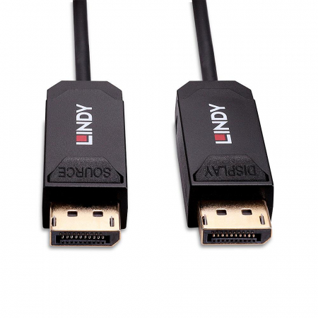 Cabluri video - Cablu Lindy 50m DisplayPor, fibra optica