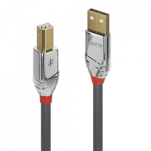 CONECTICA - Cablu Lindy 5m USB 2.0 Type A to B Cromo