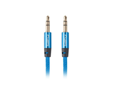 Cabluri video - Cablu minijack 3,5 mm M/M 3 pini 2 m blu
