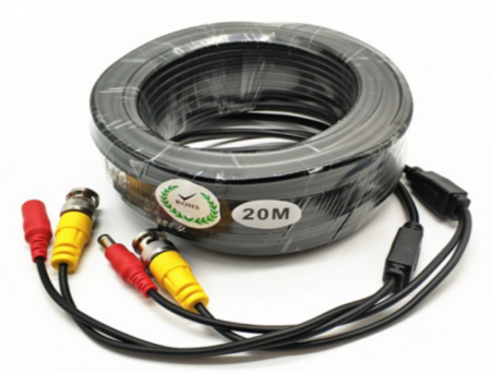 SUPRAVEGHERE VIDEO ANALOG - CABLU VIDEO CU ALIMENTARE 20M 4k