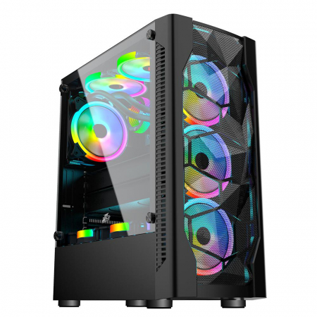 COMPONENTE PC - Carcasa 1STPLAYER Gaming DK-D4 BLACK