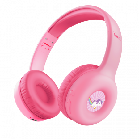 PERIFERICE PC - Casti Trust Nouna WS kids, roz