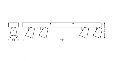 DECOR SP NEPTUNE 708MM 27W SEL BK LEDV [2]