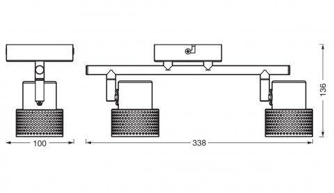 DECOR SPOT CORK 2X3.4W 927 GU10 BK LEDV [2]