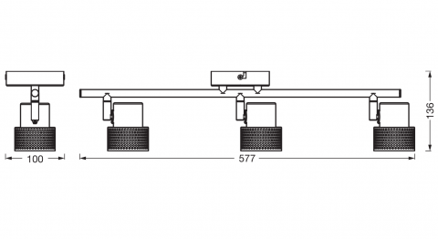 DECOR SPOT CORK 3X3.4W 927 GU10 BK LEDV [1]