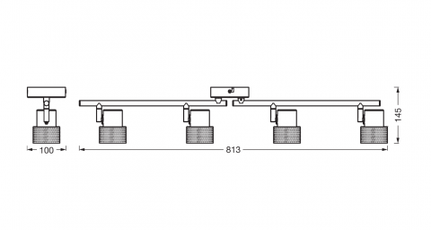 DECOR SPOT CORK 4X3.4W 927 GU10 WT LEDV [2]