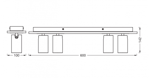 DECOR SPOT MERCURY 4X3.4W927GU10 WTLEDV [2]