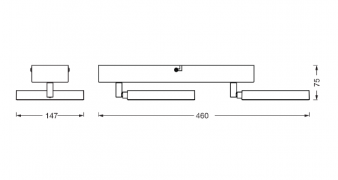DECOR SPOT SATURN W 460MM 21W CCTBKLEDV [1]