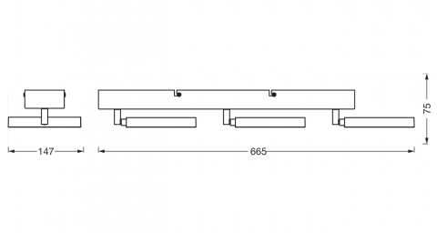 DECOR SPOT SATURN W 666MM 29W CCTWTLEDV [2]