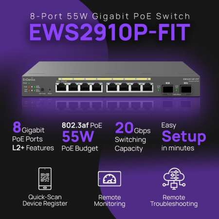 EnGenius Managed Desktop 8-port GbE 55W [5]