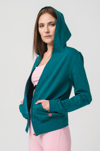 HANORAC COTON CASUAL FEMEI PETROL-L [1]