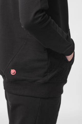 HANORAC COTON DANTELA FEMEI BLACK-M [4]