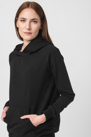 Produse - HANORAC COTON DANTELA FEMEI BLACK-XS