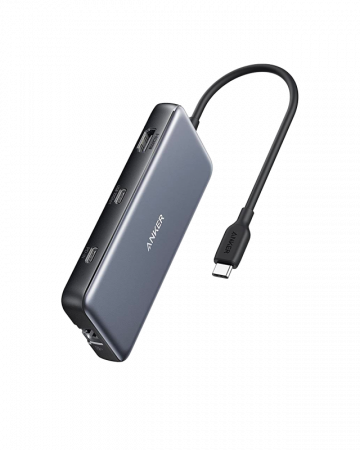 Hub-uri USB - Hub 555 USB-C 8 in 1 Anker, gri