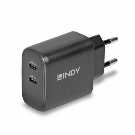 BATERII - Incarcator Lindy 2x USB Type-C GaN 65W