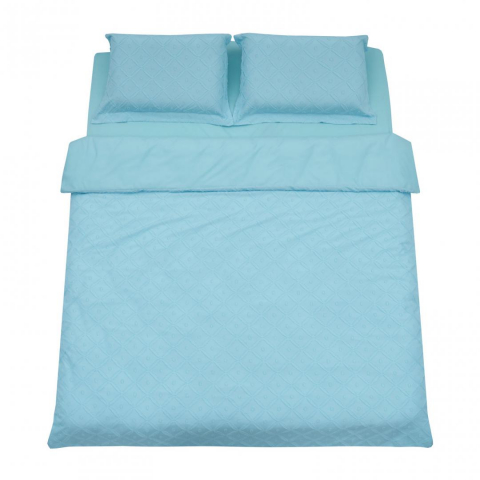 Produse - LENJERIE PAT KS CU BRODERIE TUFFATA BLUE