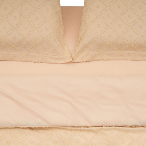 Produse - LENJERIE PAT KS CU BRODERIE TUFFATA CREM