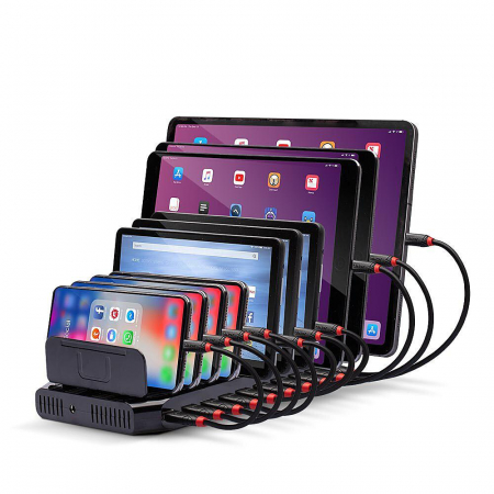 Hub-uri USB - Lindy Statie Incarcare 10 porturi USB A