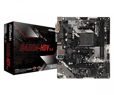 Produse - MB ASROCK AMD B450M-HDV R4.0