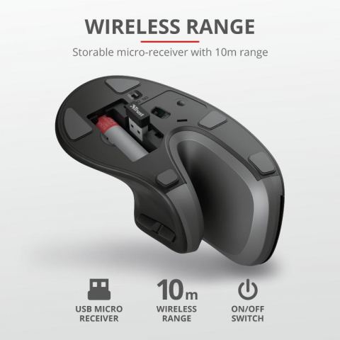 Mouse Trust Verro Ergonomic 1600 DPI, ng [4]
