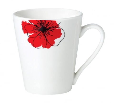 Produse - SET 12 CANI 310 ML, RED FLOWERS PETAL