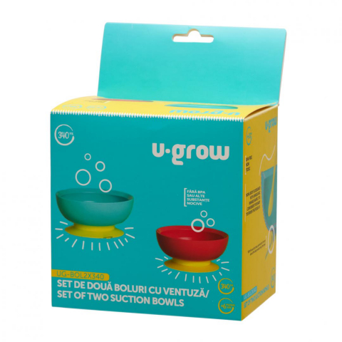 Set 2 boluri cu ventuza, 340 ml, U-Grow [3]