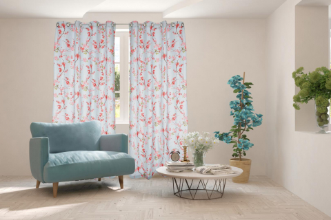 Produse - SET 2 DRAPERII BBC 140X270 CM-CHERRY FLO