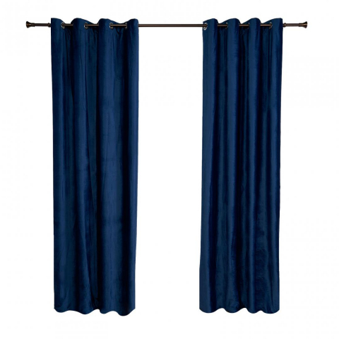 Set 2 draperii catifea 140x270 Albastru [1]