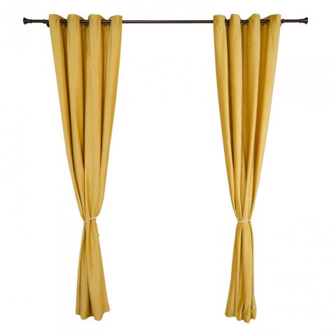 Set 2 draperii catifea 140x270 cm - Galb [2]