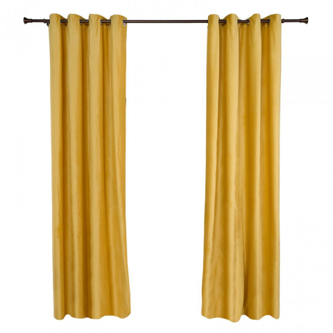 Set 2 draperii catifea 140x270 cm - Galb [1]