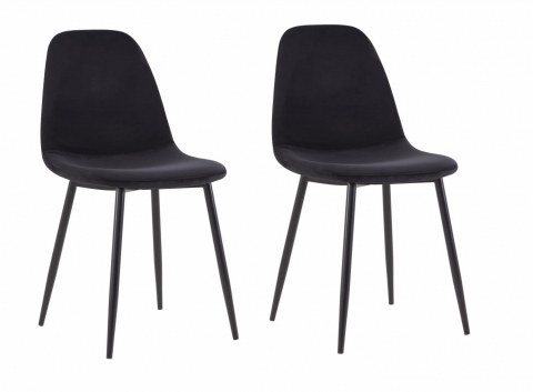 Produse - SET 2 SCAUNE DINING JAQUARD- BLACK