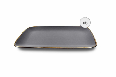 Produse - SET 6 PLATOURI CERAMICA 32x20 CM,CALYPSO