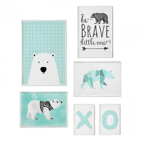 SET 6 TABLOURI DECORATIVE URS [1]