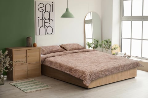 SET PAT CATIFEA PRINTATA KING SIZE DUST [4]